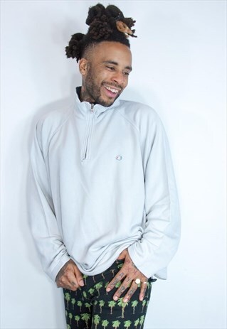 CHAMPION EMBROIDED ZIP SWEATSHIRT