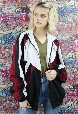 VINTAGE 90S SHELL JACKET / WIND BREAKER. UNISEX SPORTSWEAR.