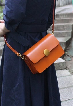 Cute Leather Flap Crossbody Bag
