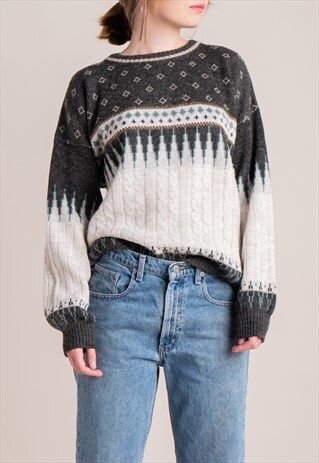 80S WOOL BLEND SWEATER