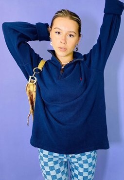 Vintage 90s Ralph Lauren 1/3 Zip Polo Sweatshirt