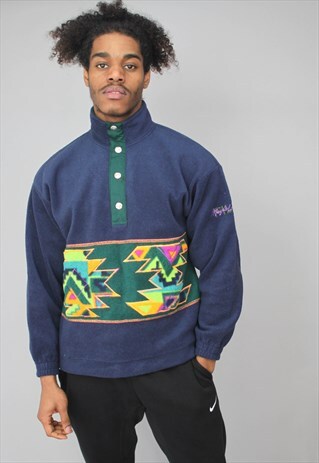 VINTAGE FILA MULTI COLOUR LOGO FLEECE SWEATSHIRT