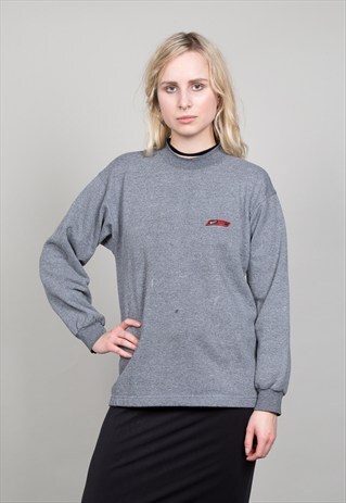 VINTAGE NIKE HIGH NECK GREY 80'S SWEATER