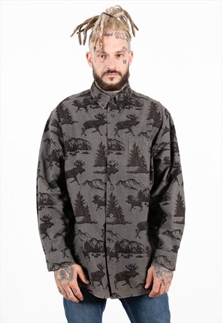 VINTAGE 80S WOOLRICH WINTER SHIRT / S7997