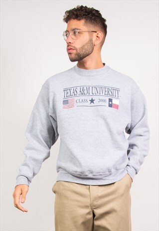 VINTAGE USA COLLEGE SWEATSHIRT TEXAS A&M UNIVERSITY