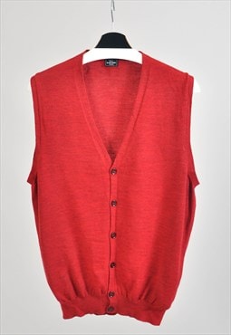 Vintage 90s wool vest in maroon