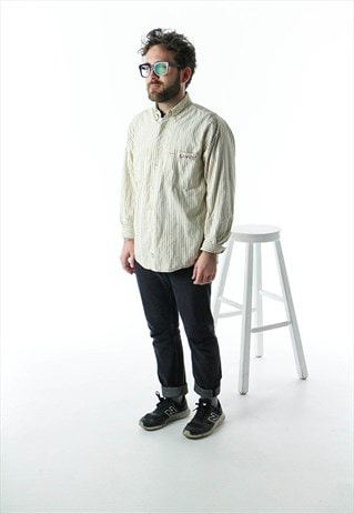 LEVIS RETRO SHIRT / BEIGE AND CREAM BUTTON UP