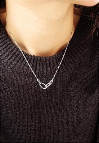 ETERNAL LOVE CHAIN NECKLACE WOMEN STERLING SILVER NECKLACE