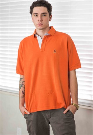 VINTAGE TOMMY HILFIGER POLO SHIRT LOGO 90S L 12.5