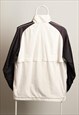 VINTAGE NIKE SPORTSWEAR SHELL JACKET WHITE BLACK SIZE M