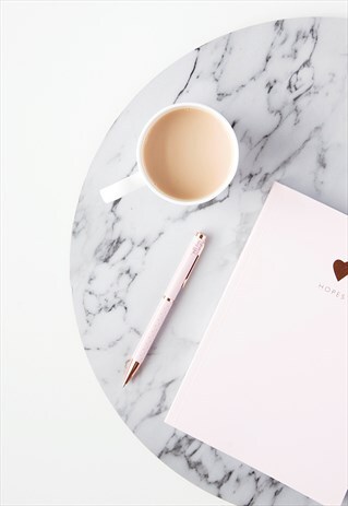 A5 JOURNAL IN PINK WITH HEART DESIGN