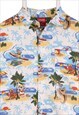 VINTAGE 90'S LOWES SHIRT HAWAIIAN PATTERN SHORT SLEEVE