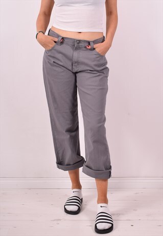 WRANGLER WOMENS VINTAGE JEANS W34 L28 GREY 90S