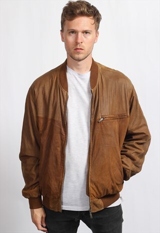 VINTAGE SUEDE BOMBER JACKET