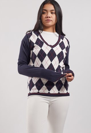 VINTAGE TOMMY HILFIGER V-NECK JUMPER
