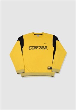 Vintage Y2K Nike Embroidered Logo Sweatshirt in Yellow