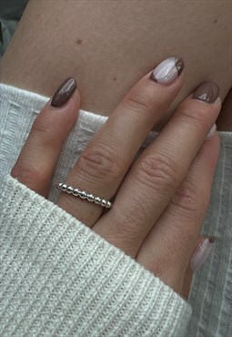 Bold Champagne Ring Silver