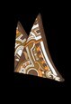 60'S DE LA ROCHE FRENCH BROWN RETRO HAND ROLLED SCARF
