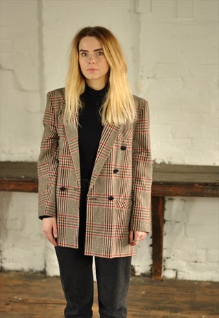 80'S CHECKED BLAZER