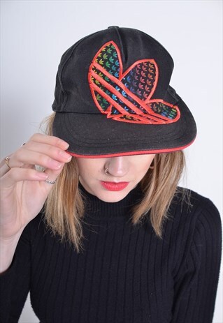 VINTAGE ADIDAS BASEBALL CAP HAT BLACK
