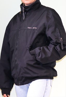 Vintage 90's Fleece Lined Teddy Smith Logo Bomber Jacket