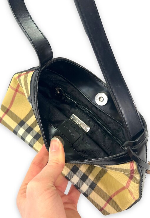 Vintage Burberry Messenger Bag Nova Check Shoulderbag