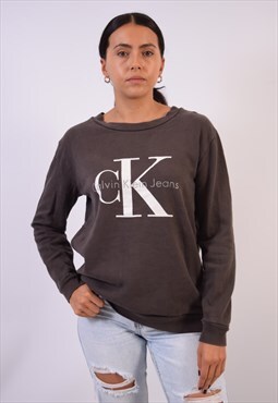 Vintage Calvin Klein Sweatshirt Jumper Grey