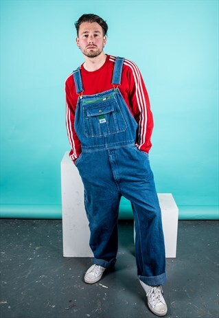 VINTAGE LIBERTY DUNGAREES IN BLUE DENIM