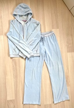Y2K Baby Blue Flared Tracksuit
