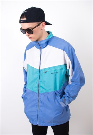 VINTAGE 90S COLOUR BLOCK SHELL JACKET