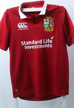 VINTAGE canterbury  3 LION rugby red polo shirt