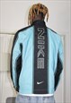 Vintage 90s Blue Nike Spellout Festival Vibe Track Jacket