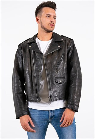 VINTAGE 80S AVELINASVINTAGE SELECTIONS LEATHER JACKET/ S6919