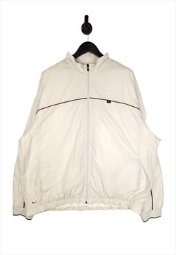 Y2K Nike Men's Vintage Track Jacket In White Size XXL