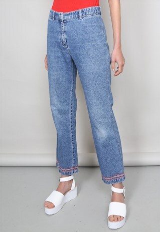 VINTAGE 90'S RALPH LAUREN EMBROIDERED STRAIGHT LEG JEANS