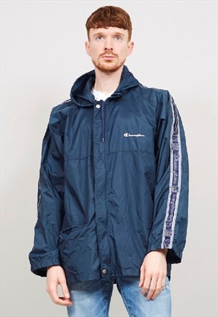 VINTAGE 90'S CHAMPION TAPE SLEEVE SHELL JACKET