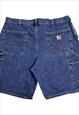 Men's Carhartt Denim Carpenter Cargo Shorts in Blue Size W38