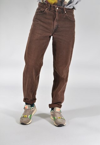 VINTAGE LEVI'S 550 CHESTNUT BROWN RELAXED STRAIGHT JEANS