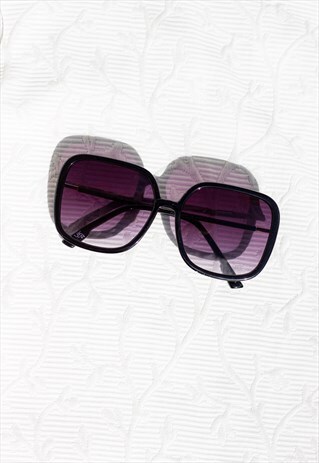 Black Elegant Rounded Square Sunglasses