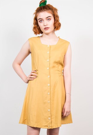 VINTAGE 90'S YELLOW MINI DRESS