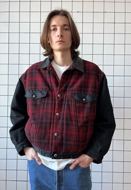 Vintage DIESEL Jacket Trucker Lined Padded Bomber Coat 90s 