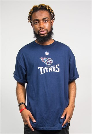 NFL REEBOK TENNESSEE TITANS NAVY BLUE T-SHIRT