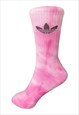 Hand Dyed Adidas Sock - Pink 1 pair 