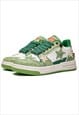 DENIM SNEAKERS RETRO PATCH JEAN SHOES STAR TRAINERS IN GREEN