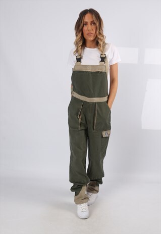 COTTON DUNGAREES OVERALLS CAMO WORKWEAR UK 12 (F2D)