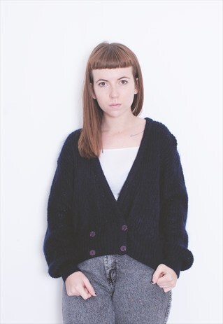 VINTAGE CROPPED DOUBLE BUTTON CARDIGAN