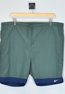 Vintage 1990's Nike Swim Shorts Green Large