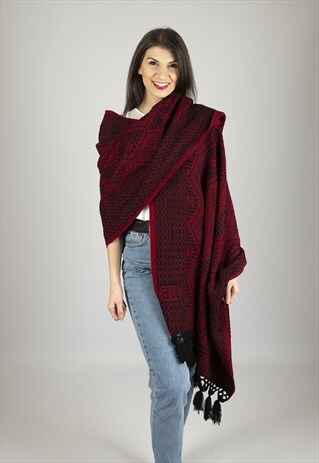 REBOZO PASHMINA SCARF SHAWL WOVEN SOFT BOHEMIAN PONCHO