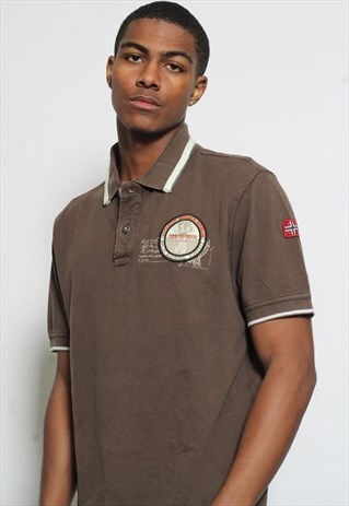 VINTAGE NAPAPIJRI POLO SHIRT BROWN