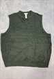 DOCKERS KNITTED SWEATER VEST PULLOVER GRANDAD KNIT